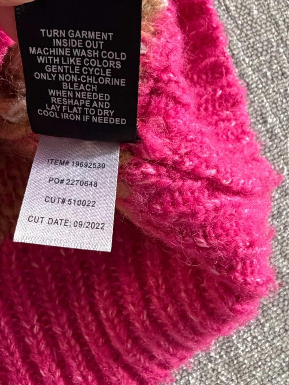 Torrid Chunky Cardigan V-Neck Button Front Sweater pink tan checkered - Picture 10 of 12